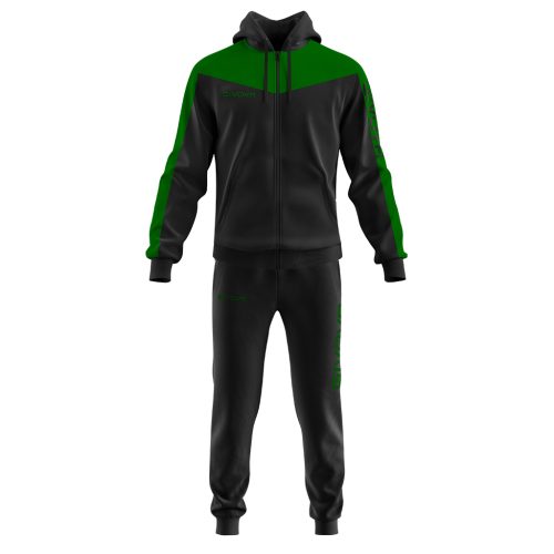 Givova Roma Hooded Tracksuit Black Green