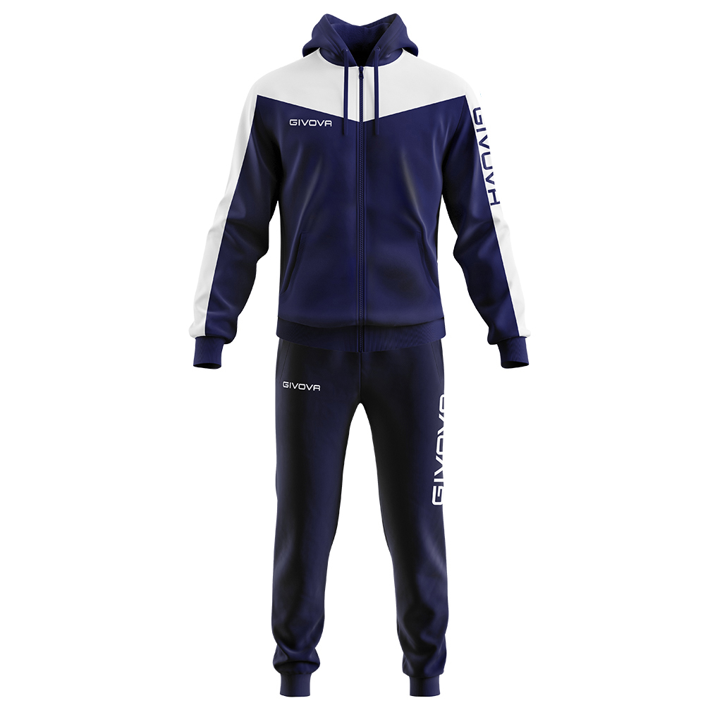 Givova Roma Hooded Tracksuit Navy White