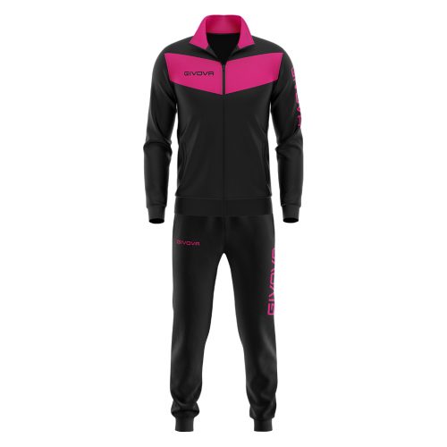 Givova Visa Tracksuit Black Fuchsia Fluo