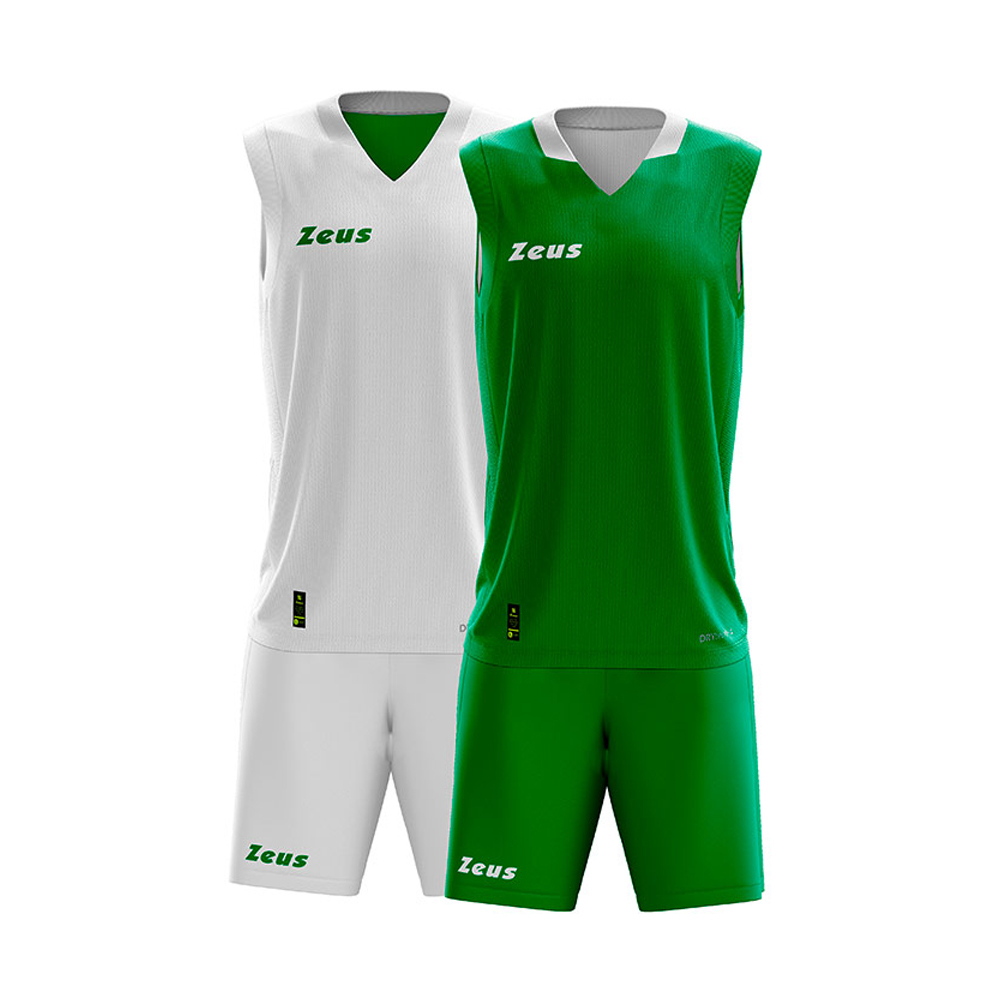 Zeus Doblo New Basketball Kit Green White