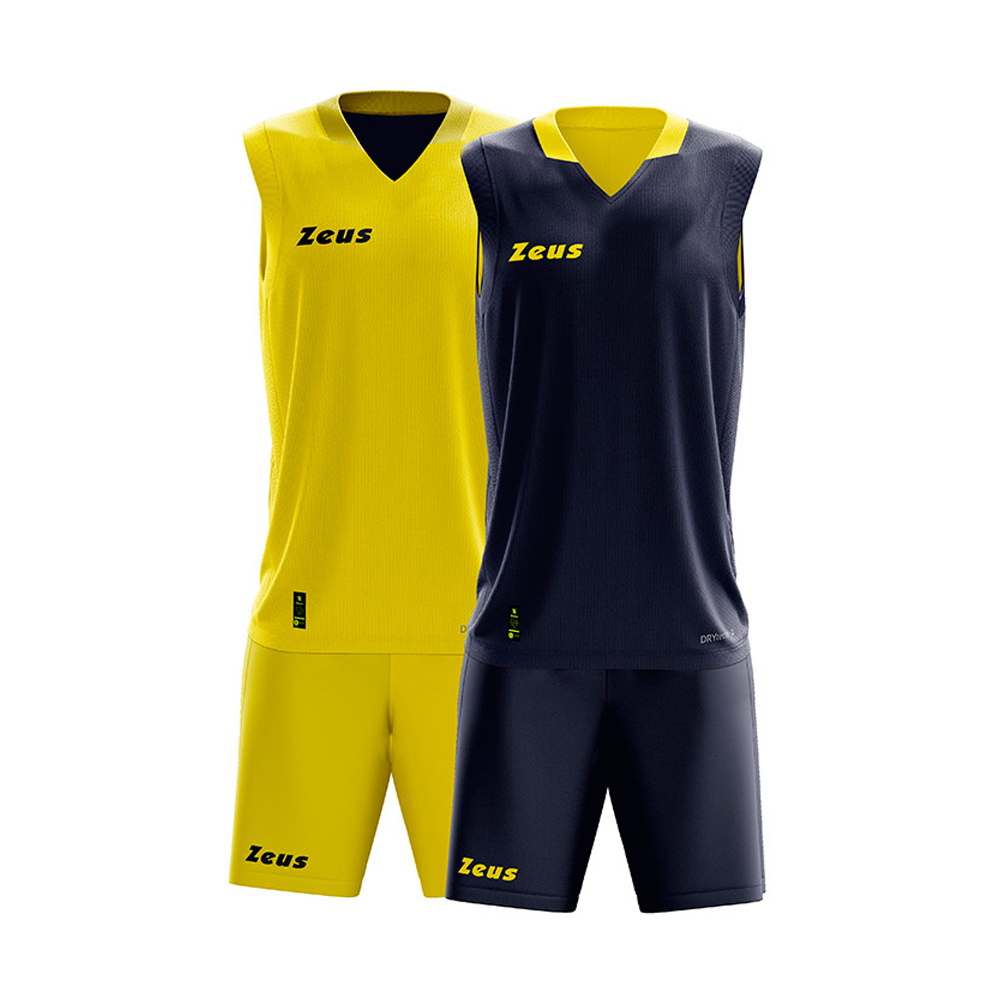 Zeus Doblo New Basketball Kit Navy Yellow
