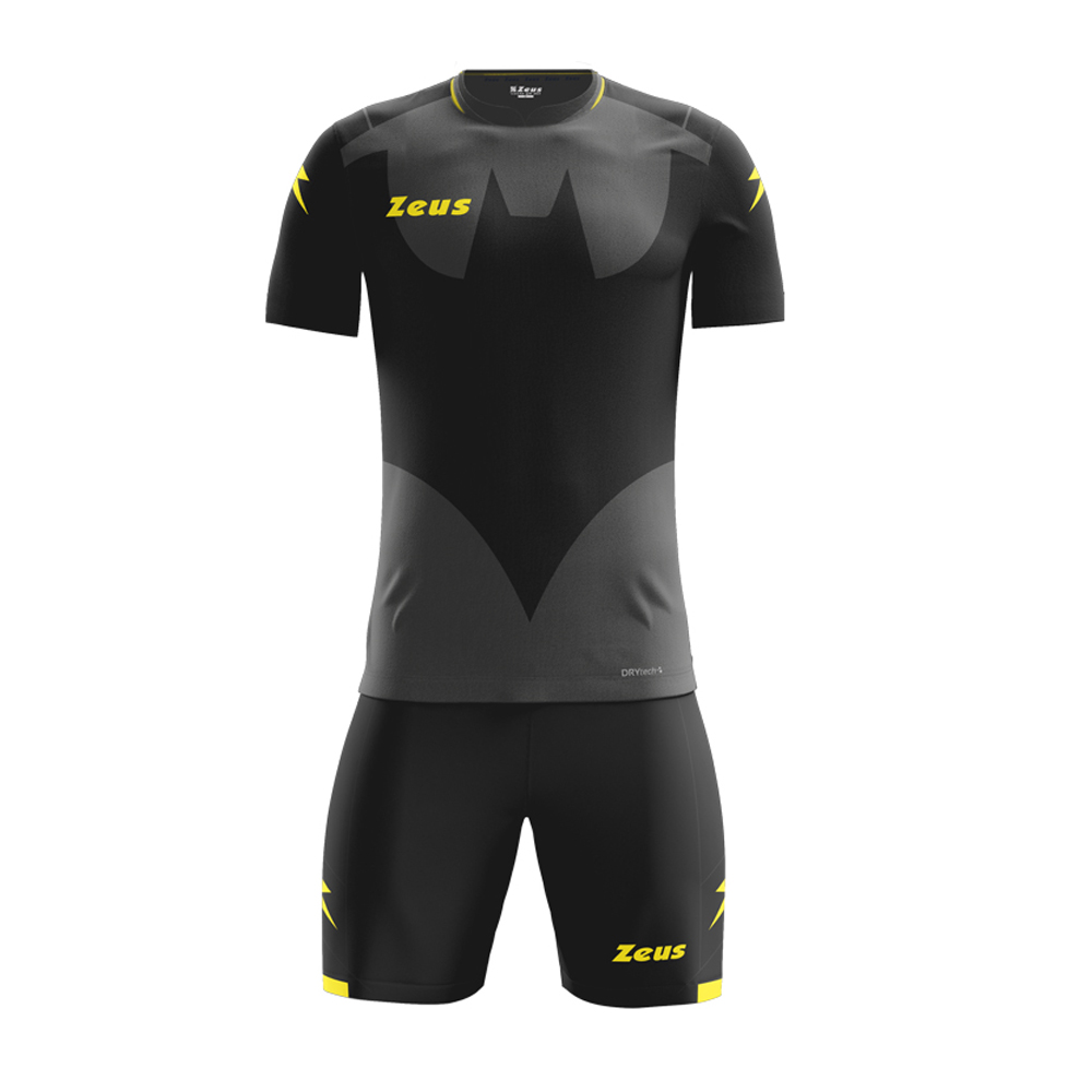 Zeus Hero Football Kit Black Grey