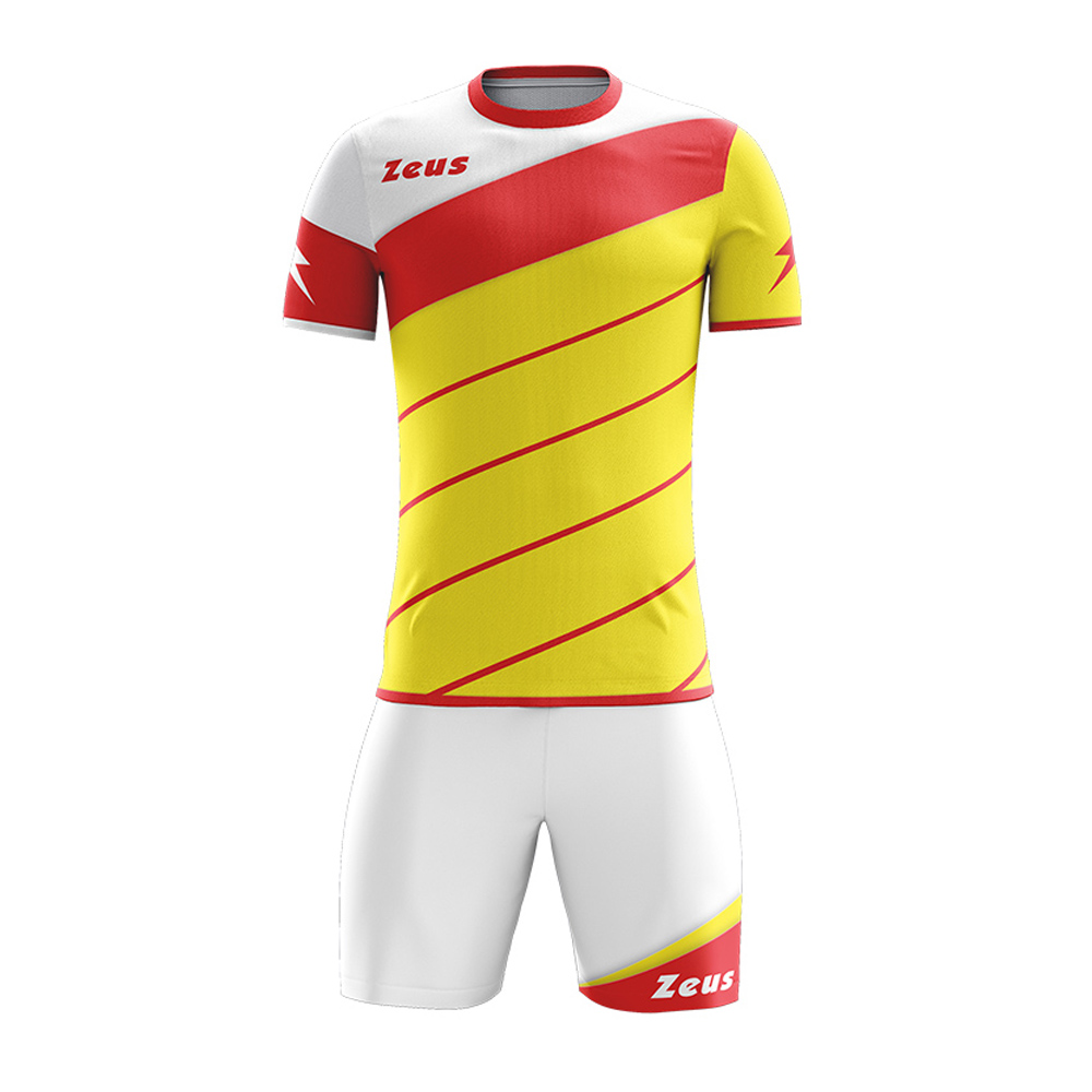 Zeus Lybra Football Kit Yellow Red