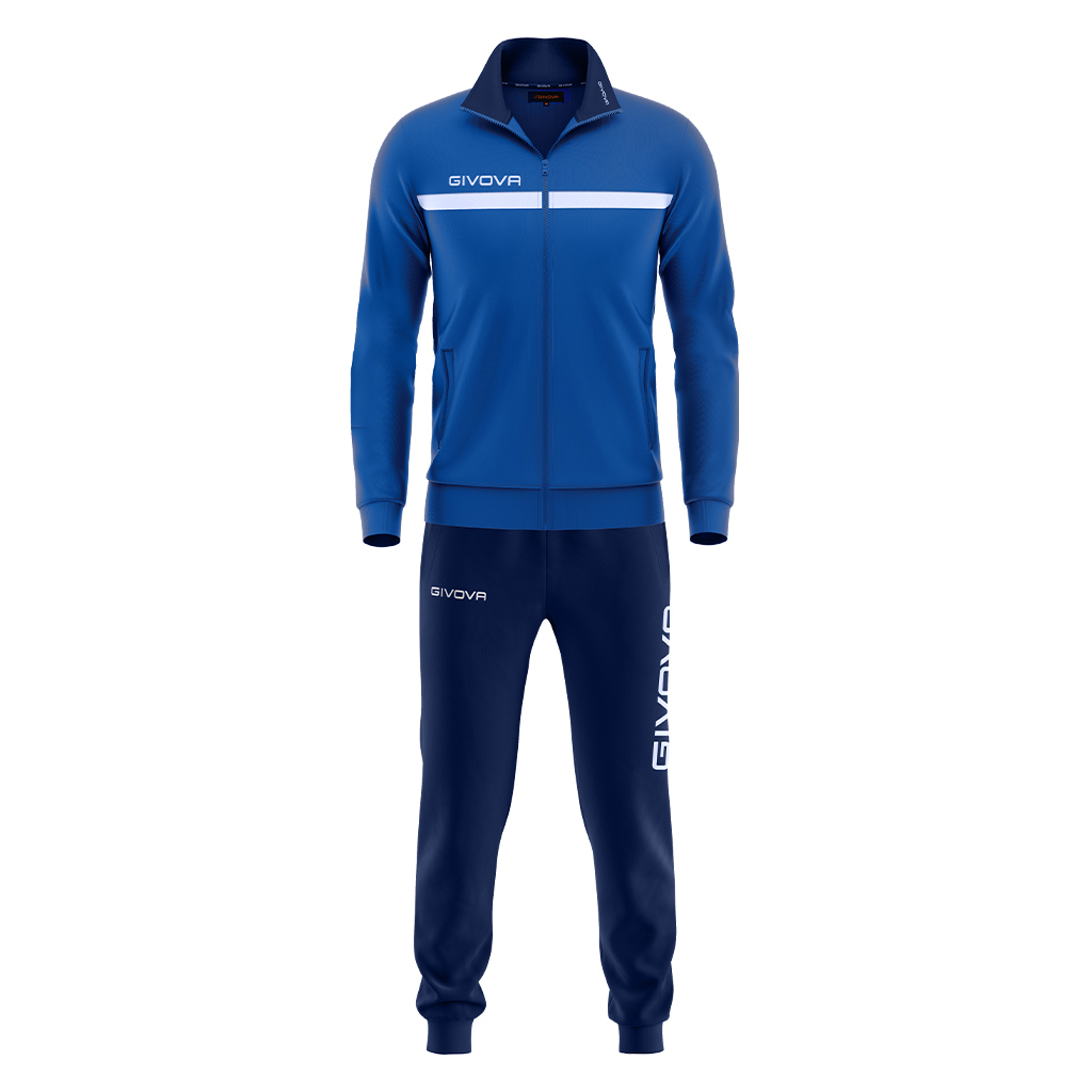 Givova One Full Zip Tracksuit Blue White
