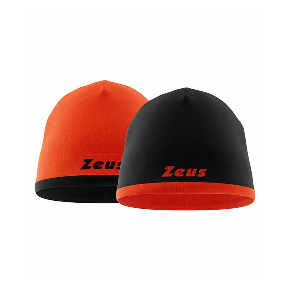 Zeus Bikolar Beanie Hat Black Orange Fluo Zeus Bikolar Beanie Hat Black Orange Fluo