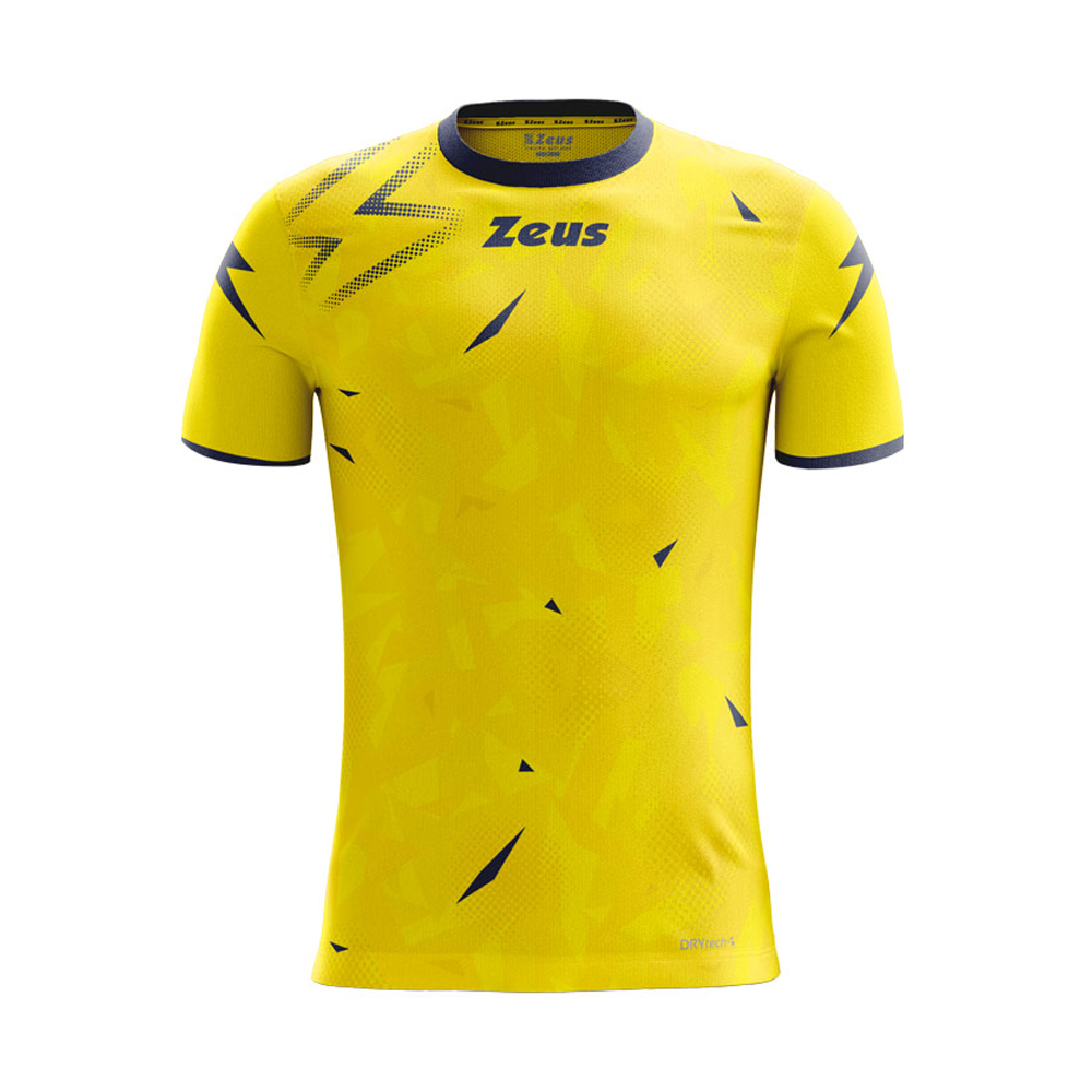 Zeus Marmo Football Shirt Yellow Navy