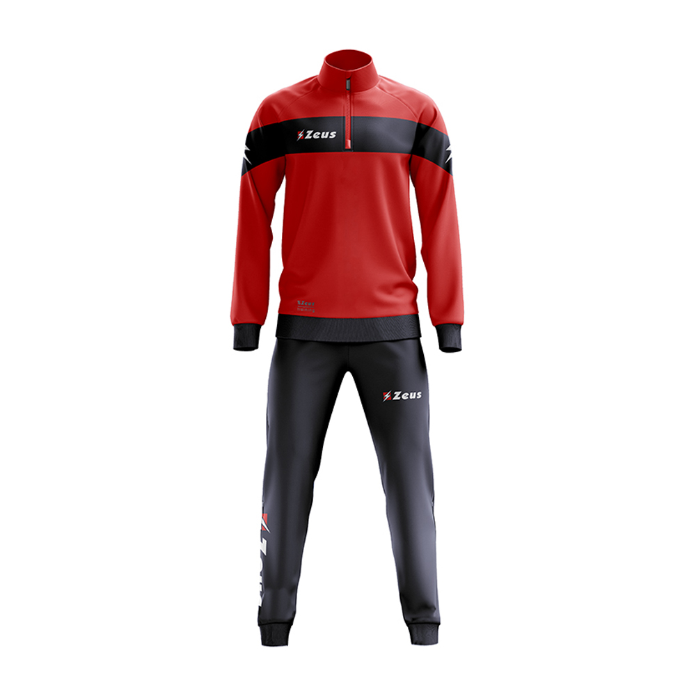 Zeus Marte Training Tracksuit Red Navy