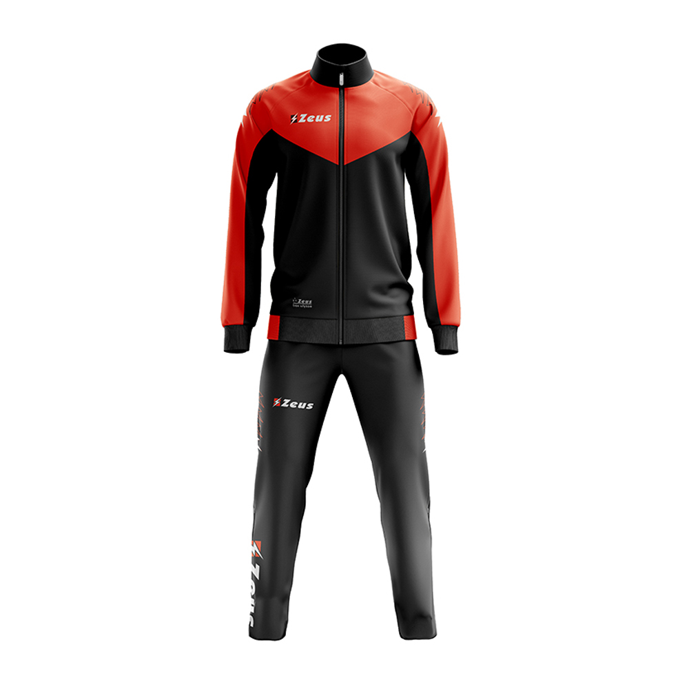 Zeus Ulysse Training Tracksuit Black Orange Fluo