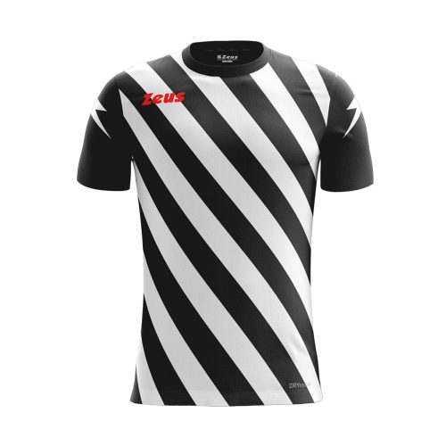 Zeus Zip Football Shirt Black White