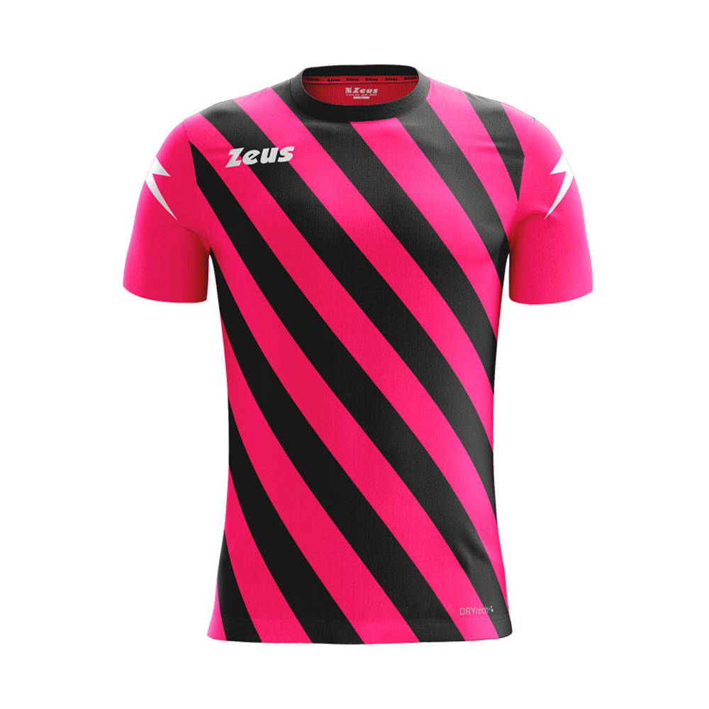 Zeus Zip Football Shirt Fuchsia Black