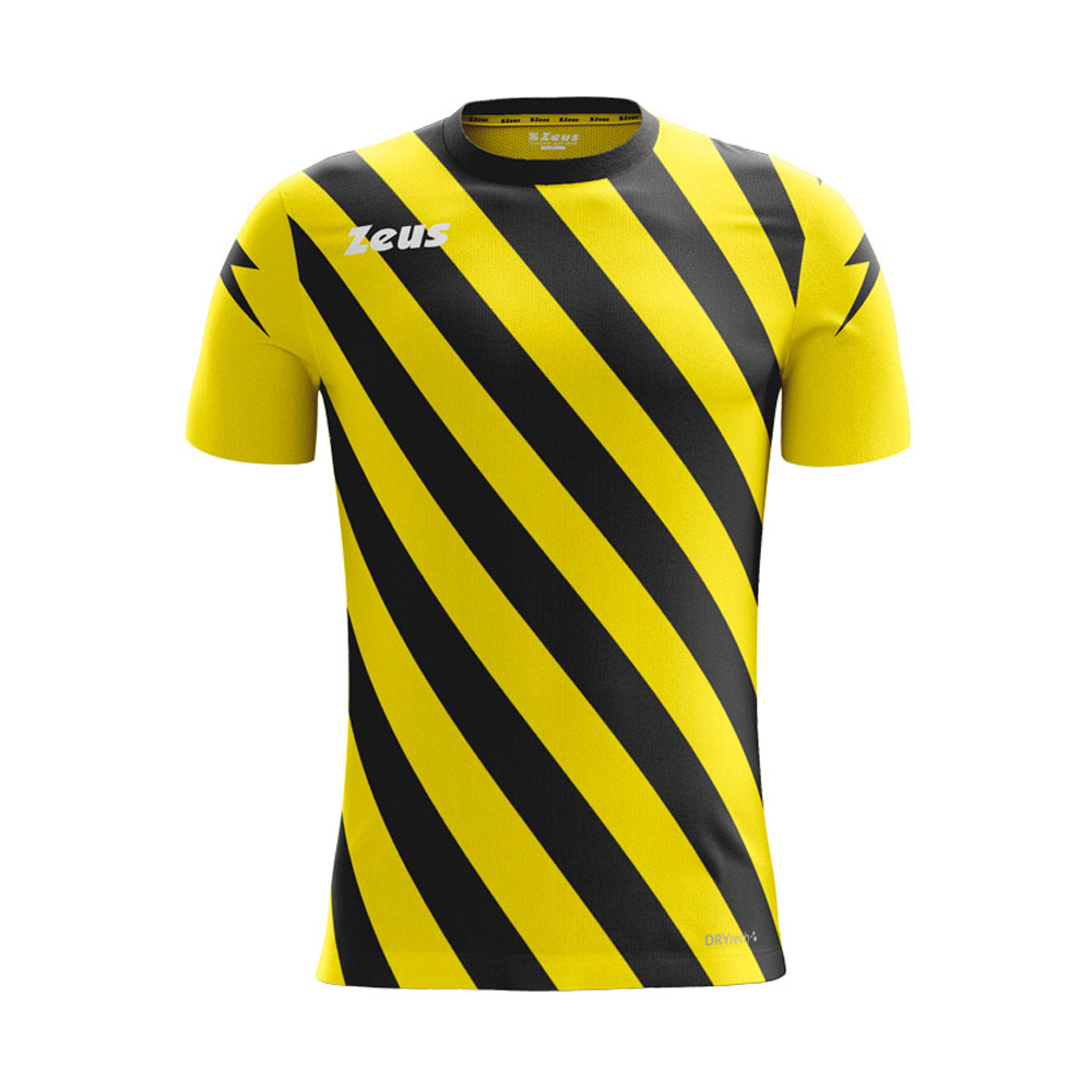 Zeus Zip Football Shirt Yellow Black