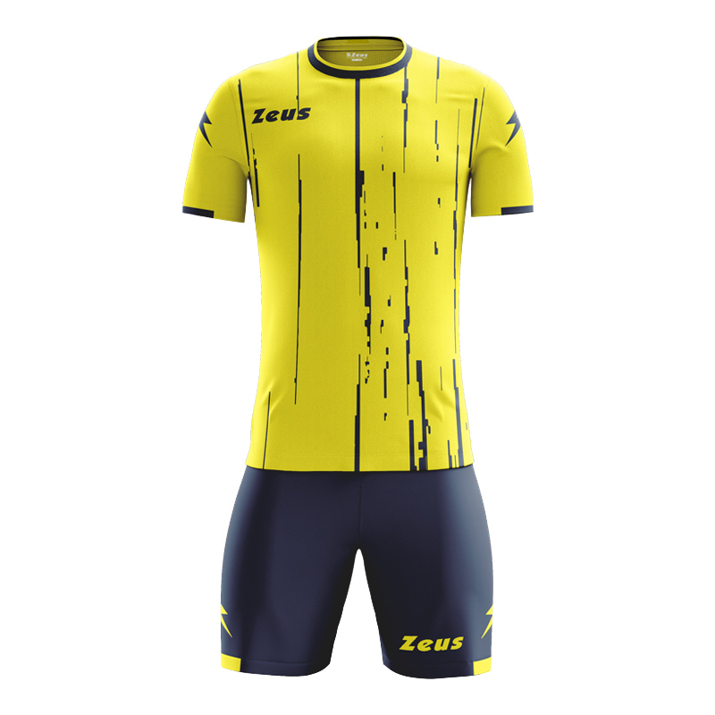 Zeus Bolt Football Kit Yellow Navy