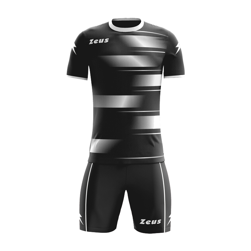 Zeus Kosmo Football Kit Black White