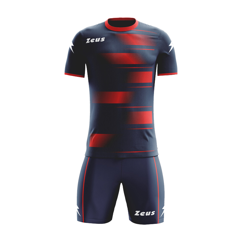Zeus Kosmo Football Kit Navy Red