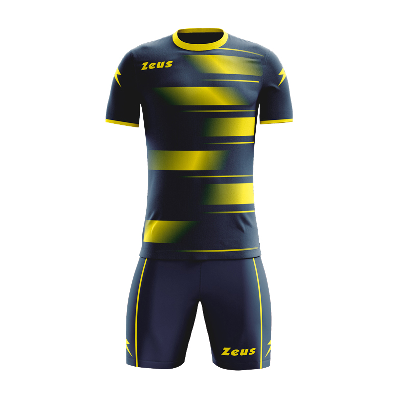 Zeus Kosmo Football Kit Navy Yellow