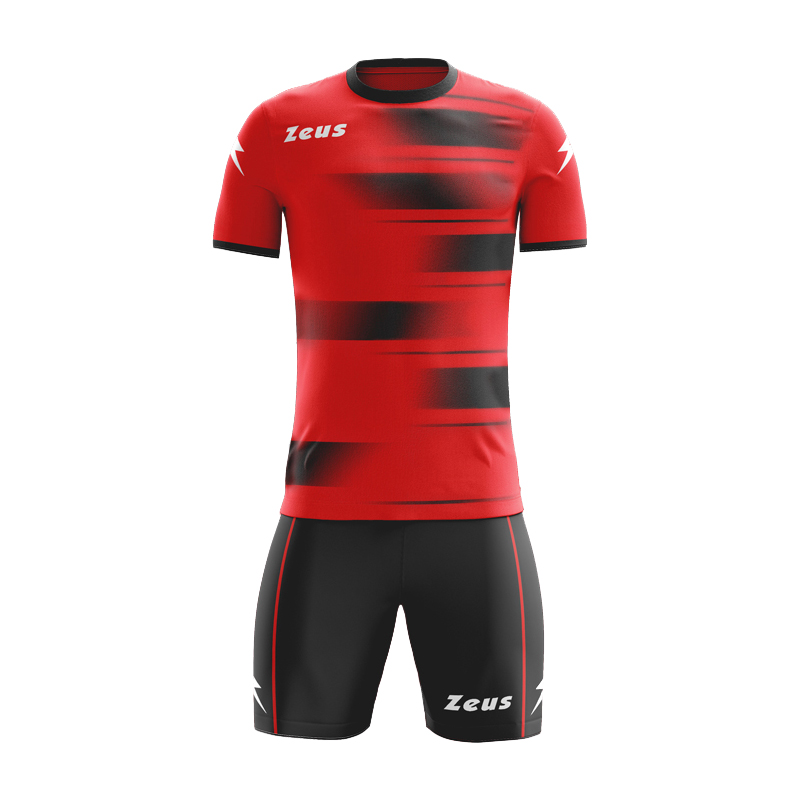Zeus Kosmo Football Kit Red Black