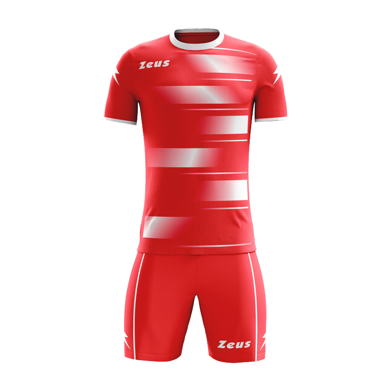 Zeus Kosmo Football Kit Red White