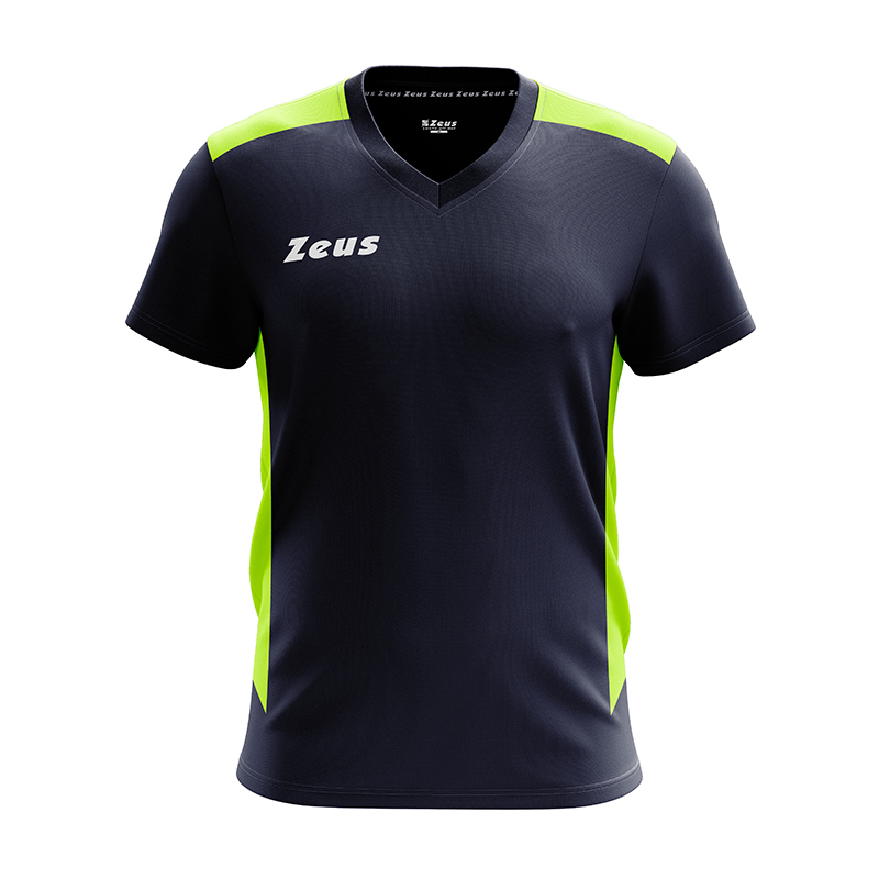 Zeus Start Football Shirt Navy Yellow Fluo