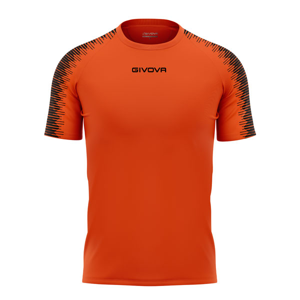 Givova Club In Mesh Football Shirt Orange Fluo Black