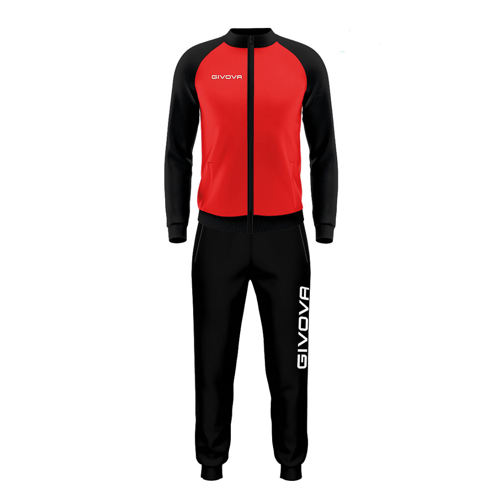 Givova Cuba Tracksuit Red Black