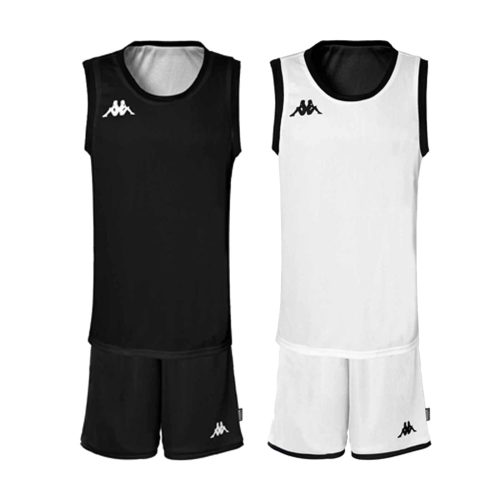 Kappa Dancosi Reversible Basketball Kit Black White