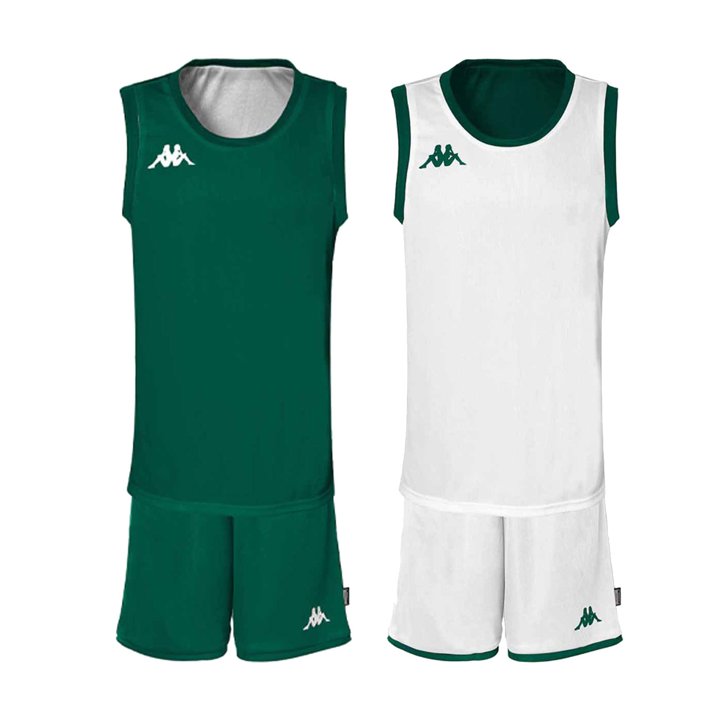 Kappa Dancosi Reversible Basketball Kit Green White