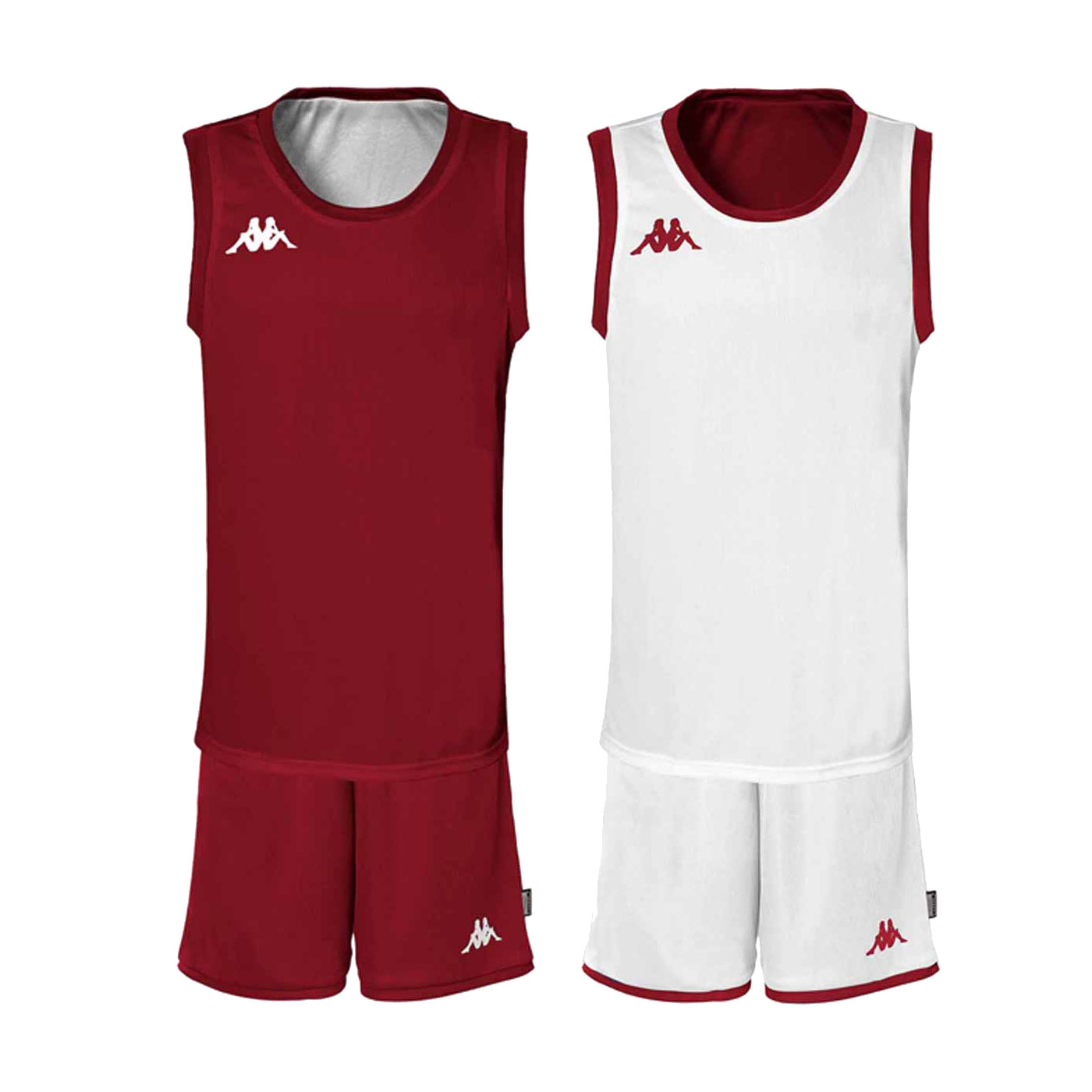 Kappa Dancosi Reversible Basketball Kit Red White