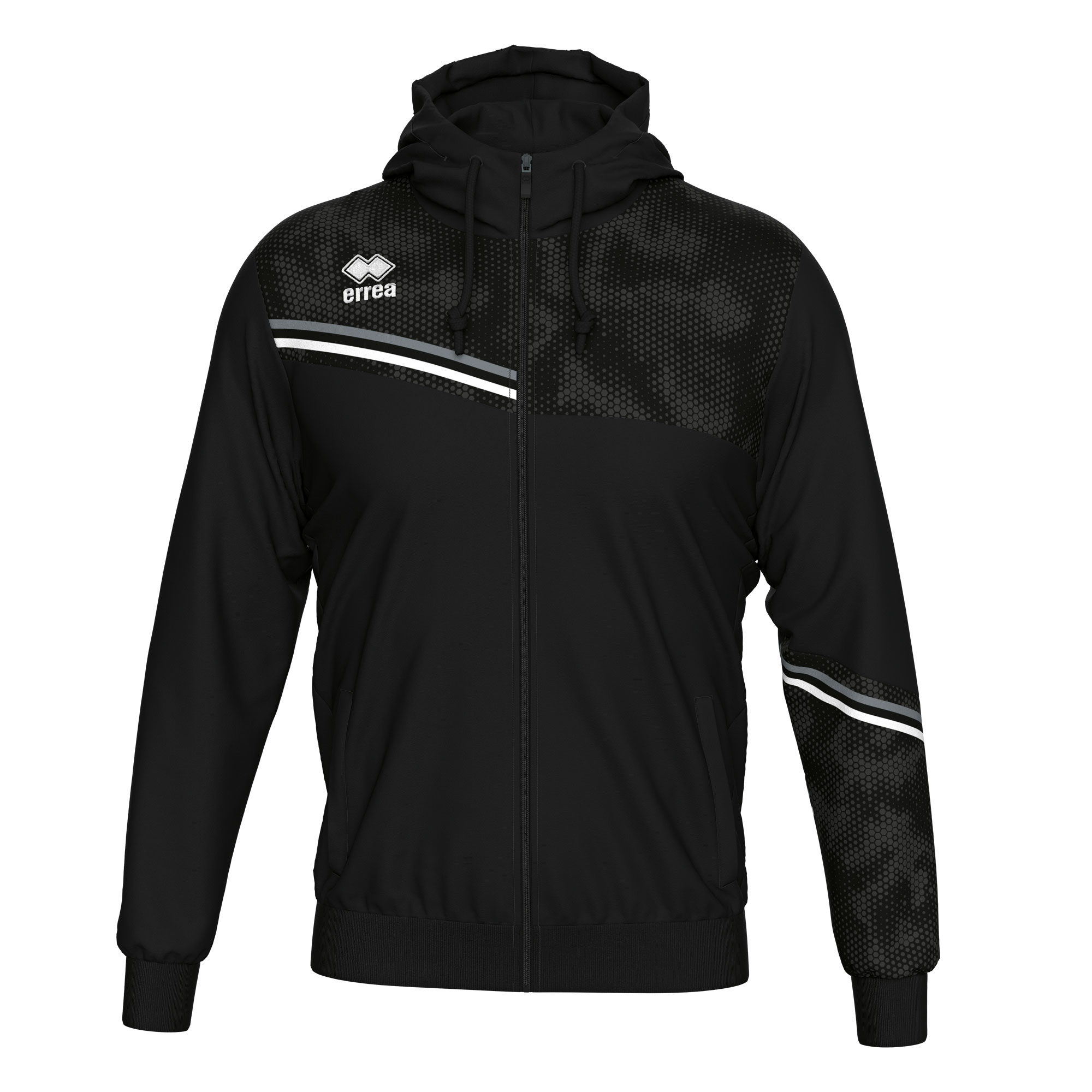 Errea Eber Hoodie Black Anthracite White