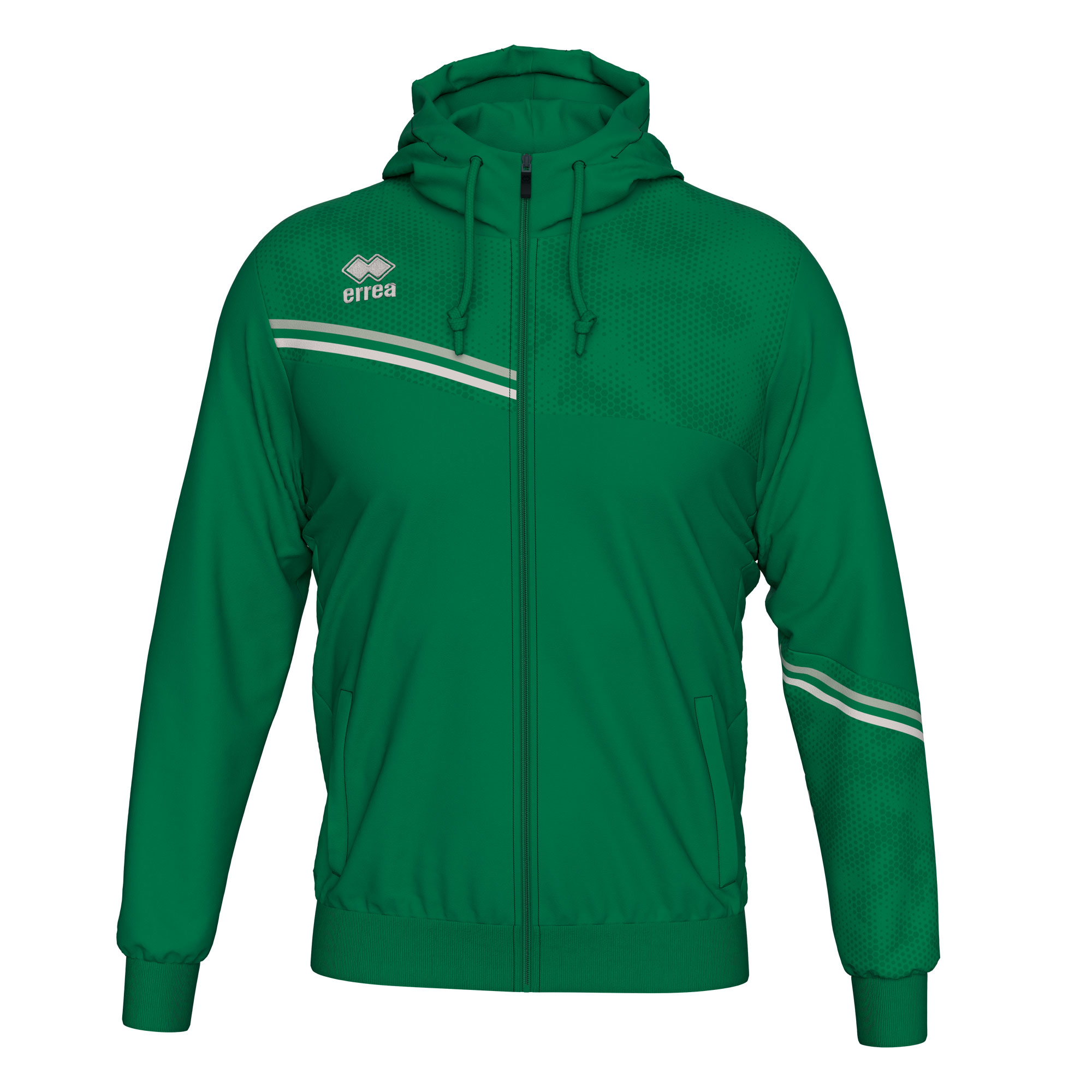 Errea Eber Hoodie Green Grey White