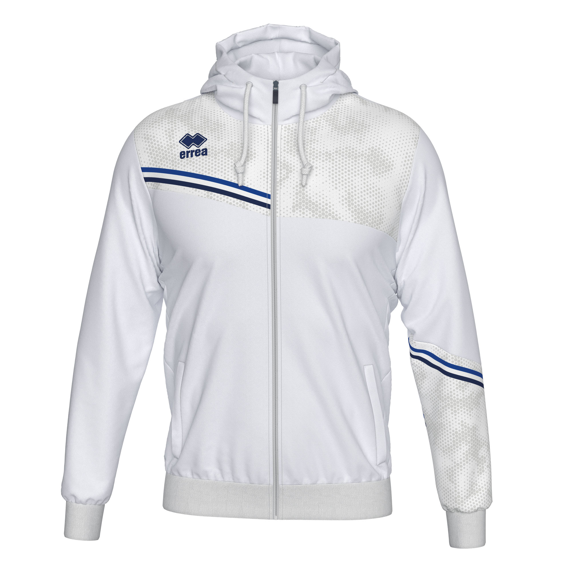 Errea Eber Hoodie White Blue Navy