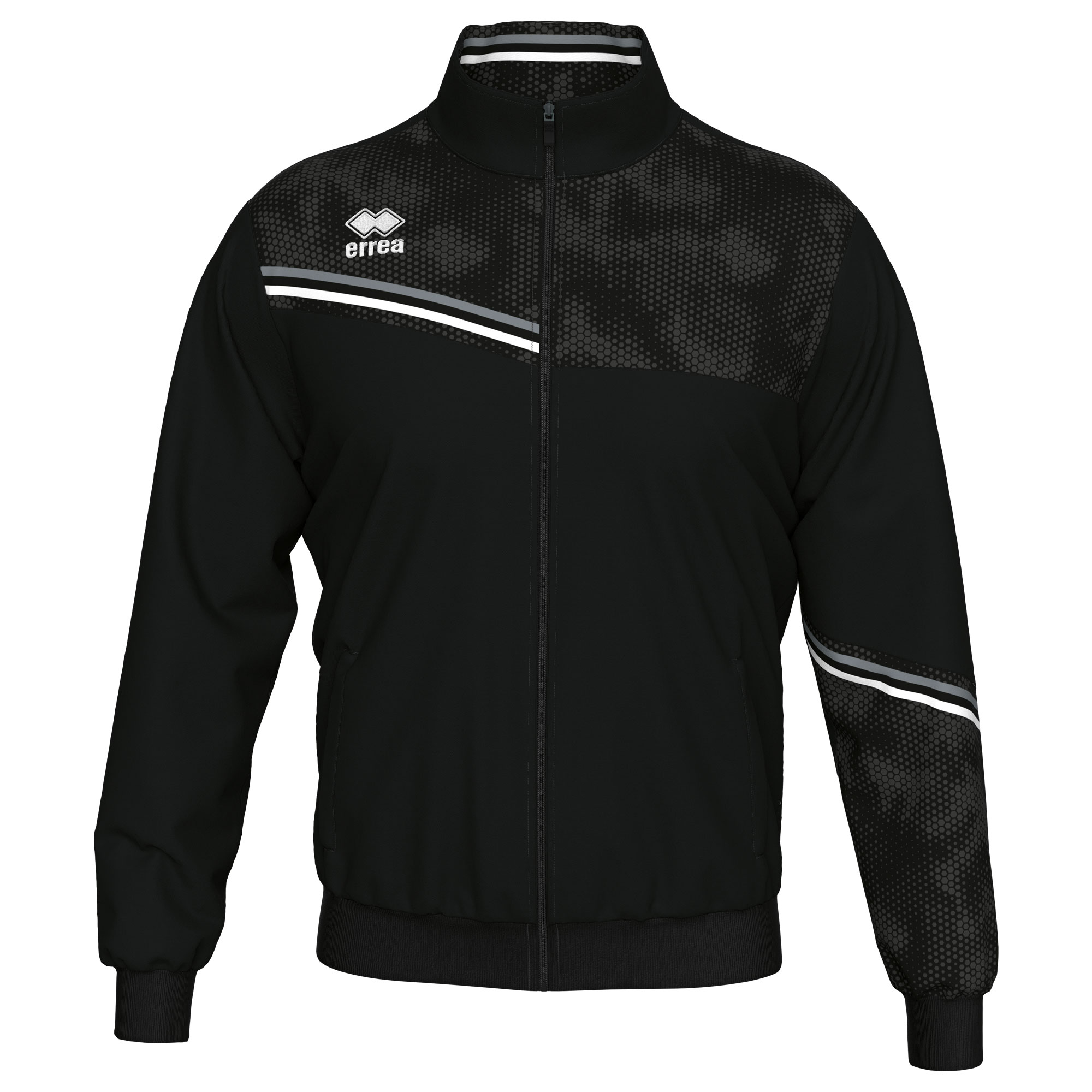 Errea Elton Tracksuit Top Black Anthracite White