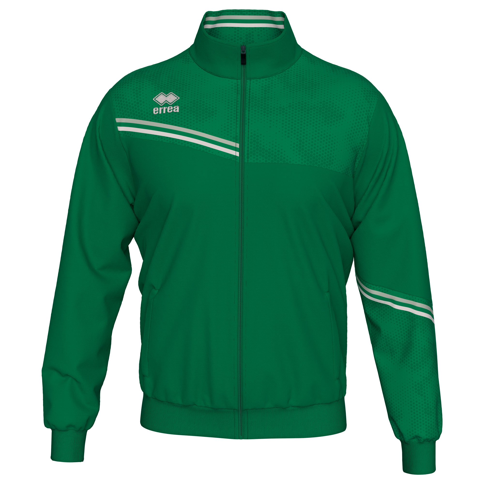 Errea Elton Tracksuit Top Green Grey White
