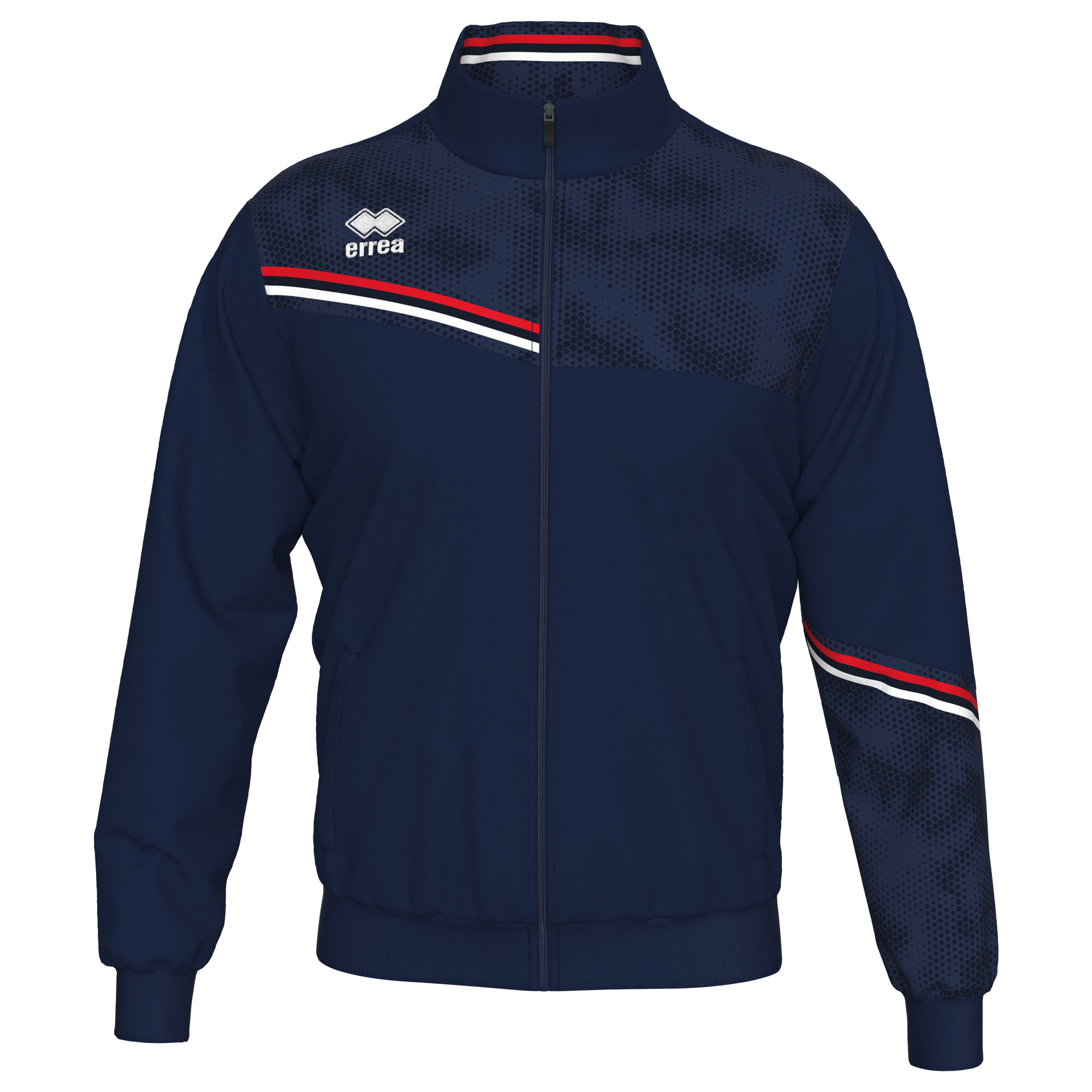 Errea Elton Tracksuit Top Navy Red White