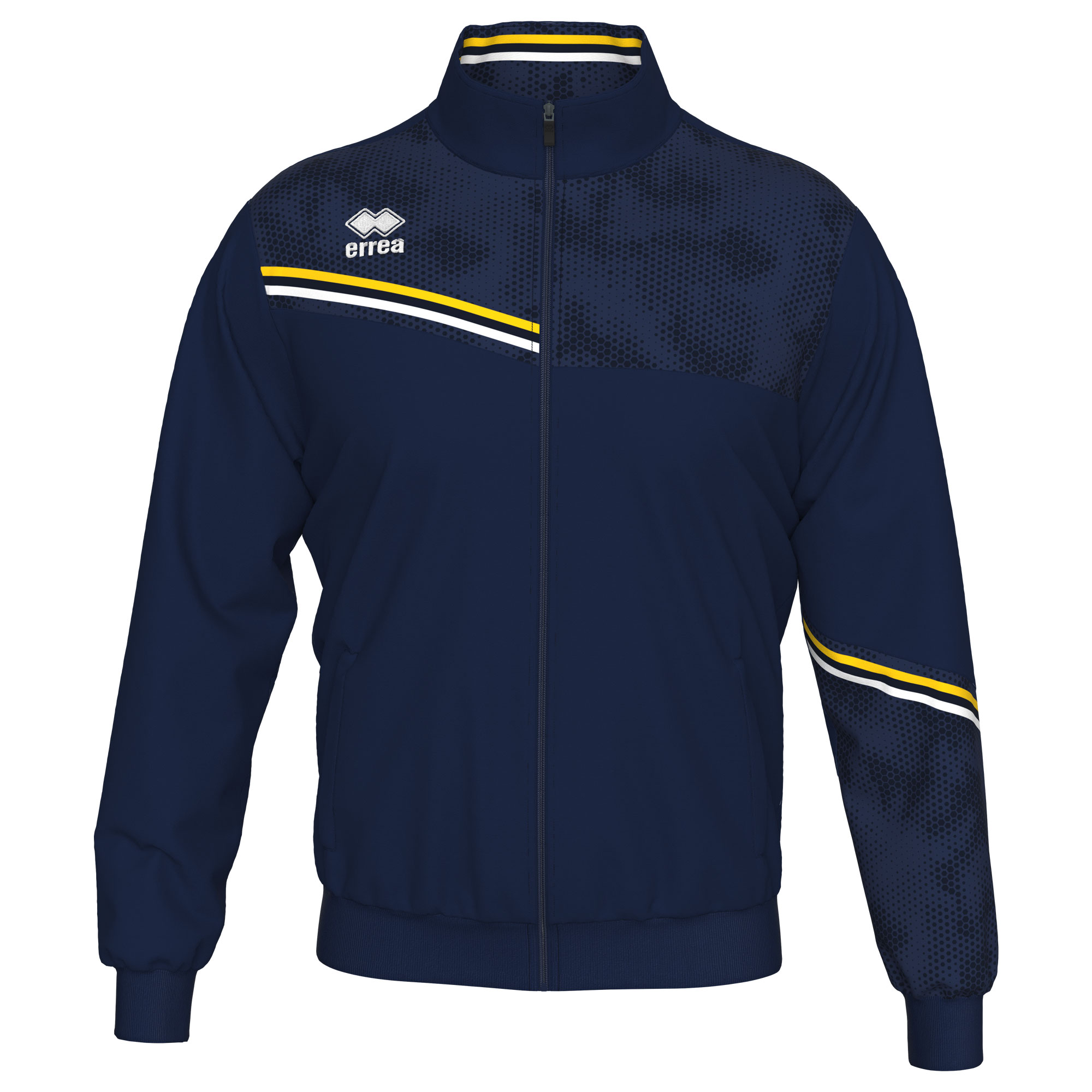 Errea Elton Tracksuit Top Navy Yellow White