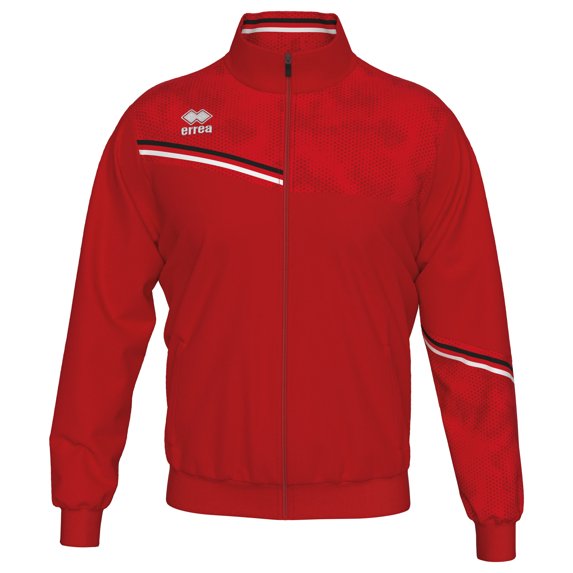 Errea Elton Tracksuit Top Red Black White