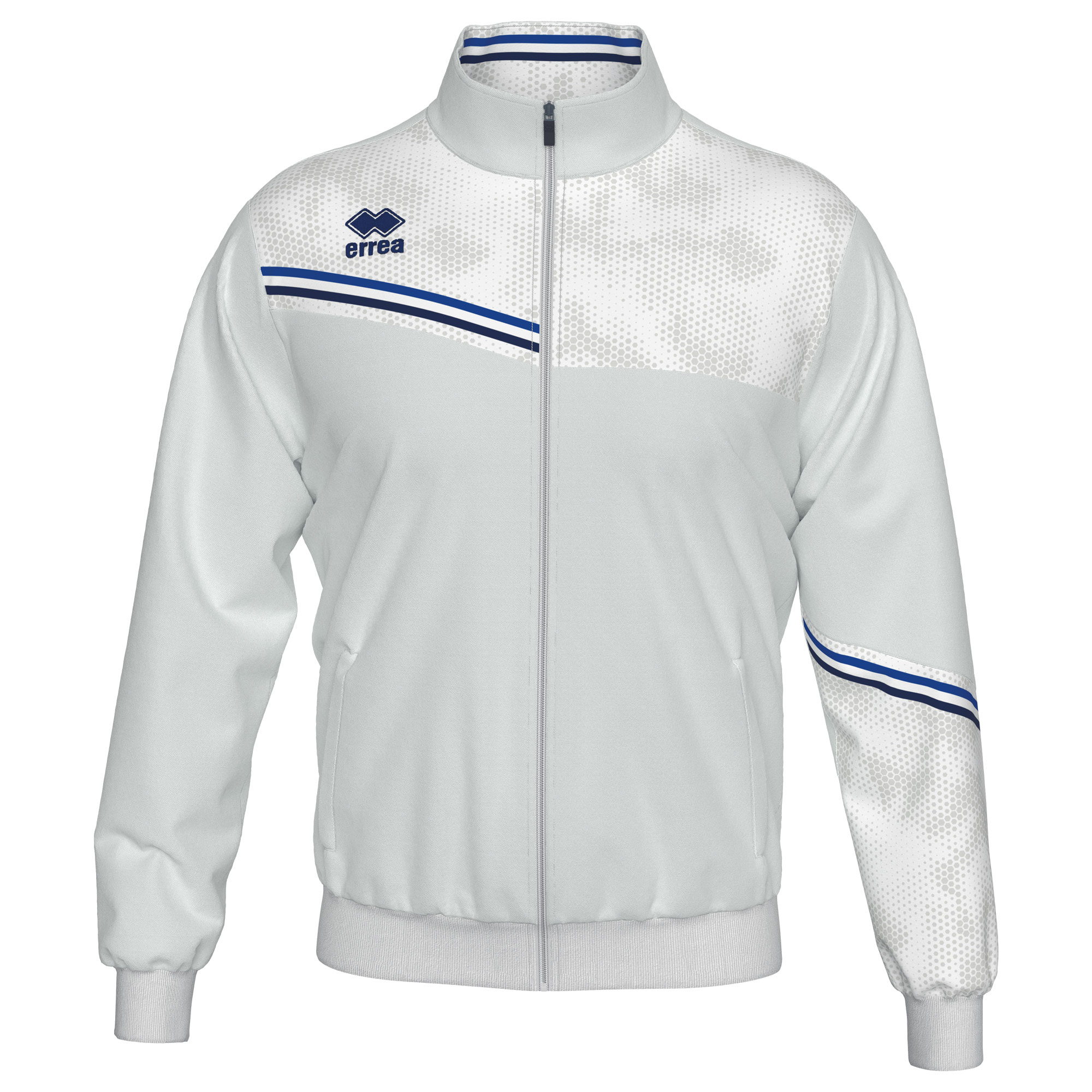 Errea Elton Tracksuit Top White Blue Navy