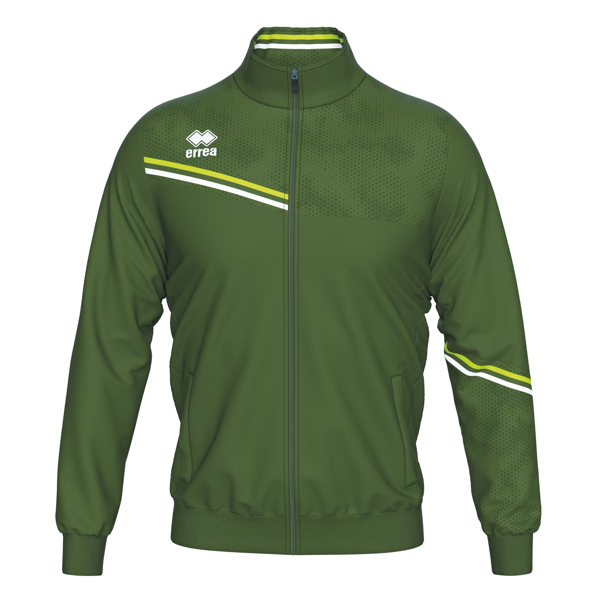 Errea Erick Tracksuit Top Milarty Green Green Fluo White