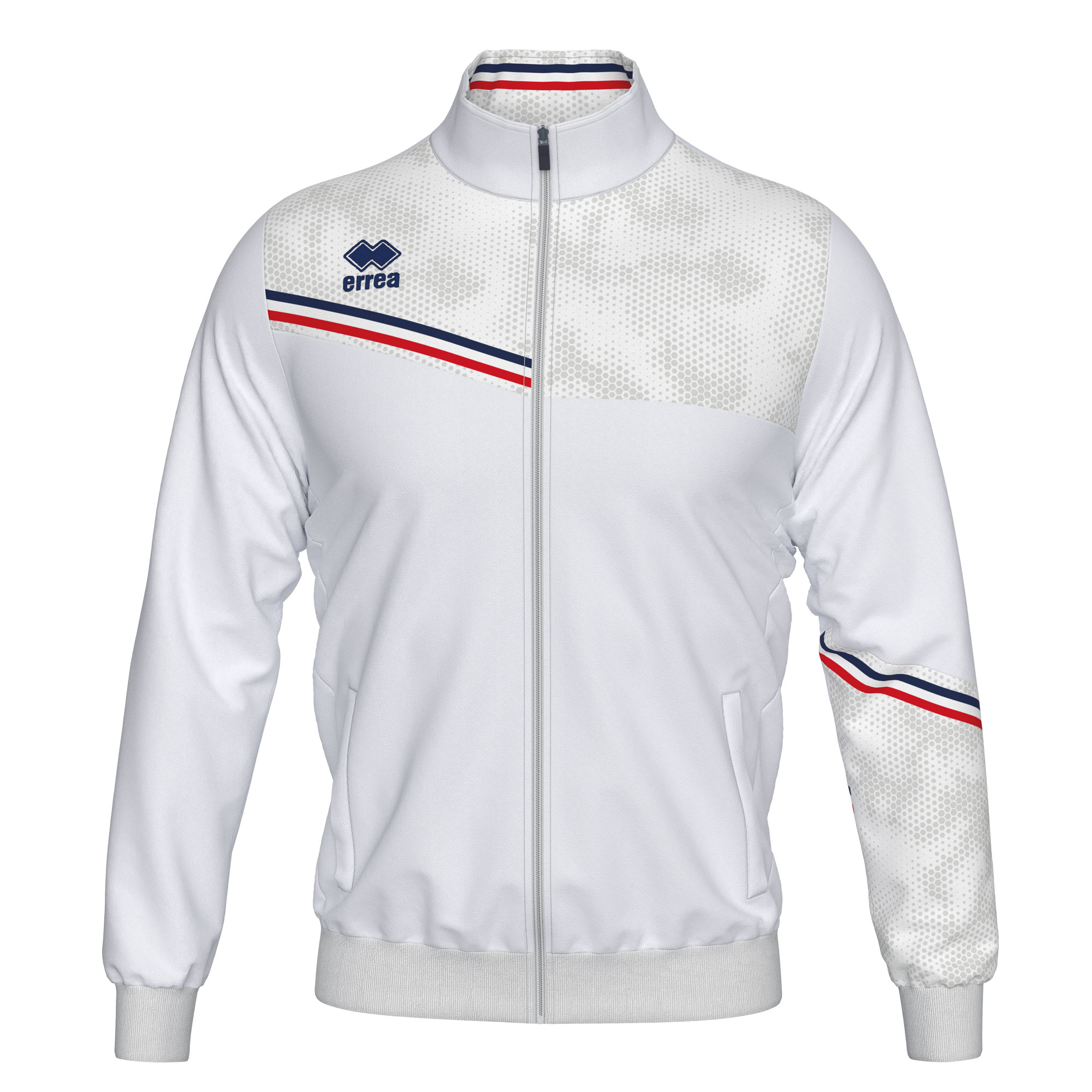 Errea Erick Tracksuit Top White Navy Red