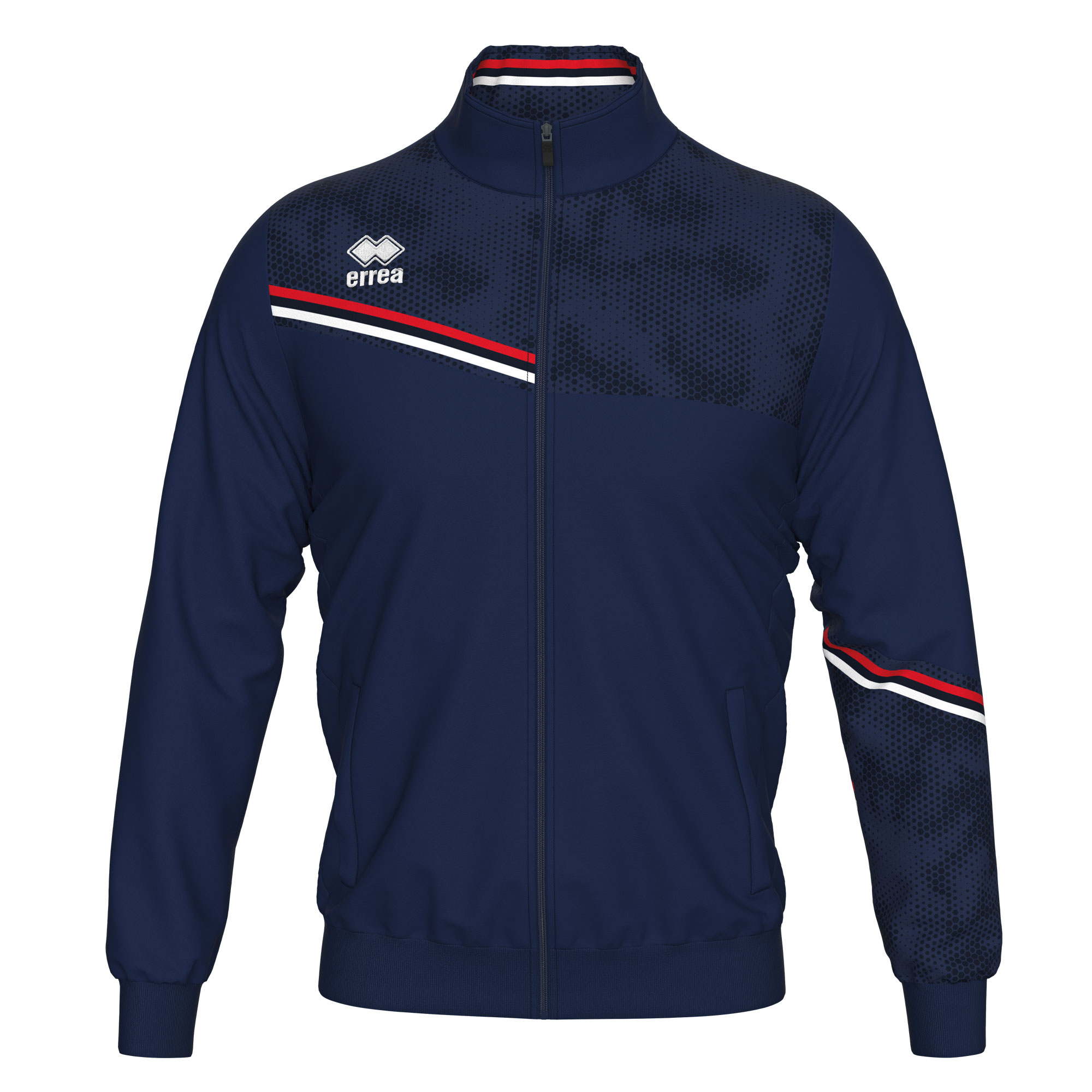 Errea Erick Tracksuit Top Navy Red White