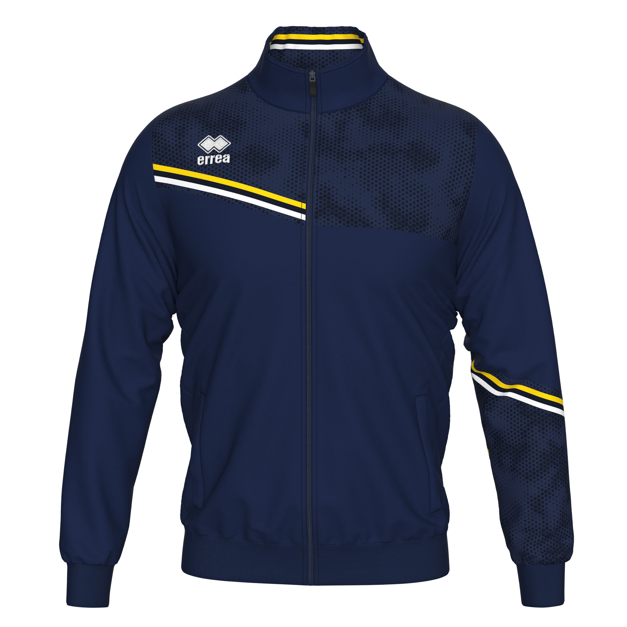 Errea Erick Tracksuit Top Navy Yellow White