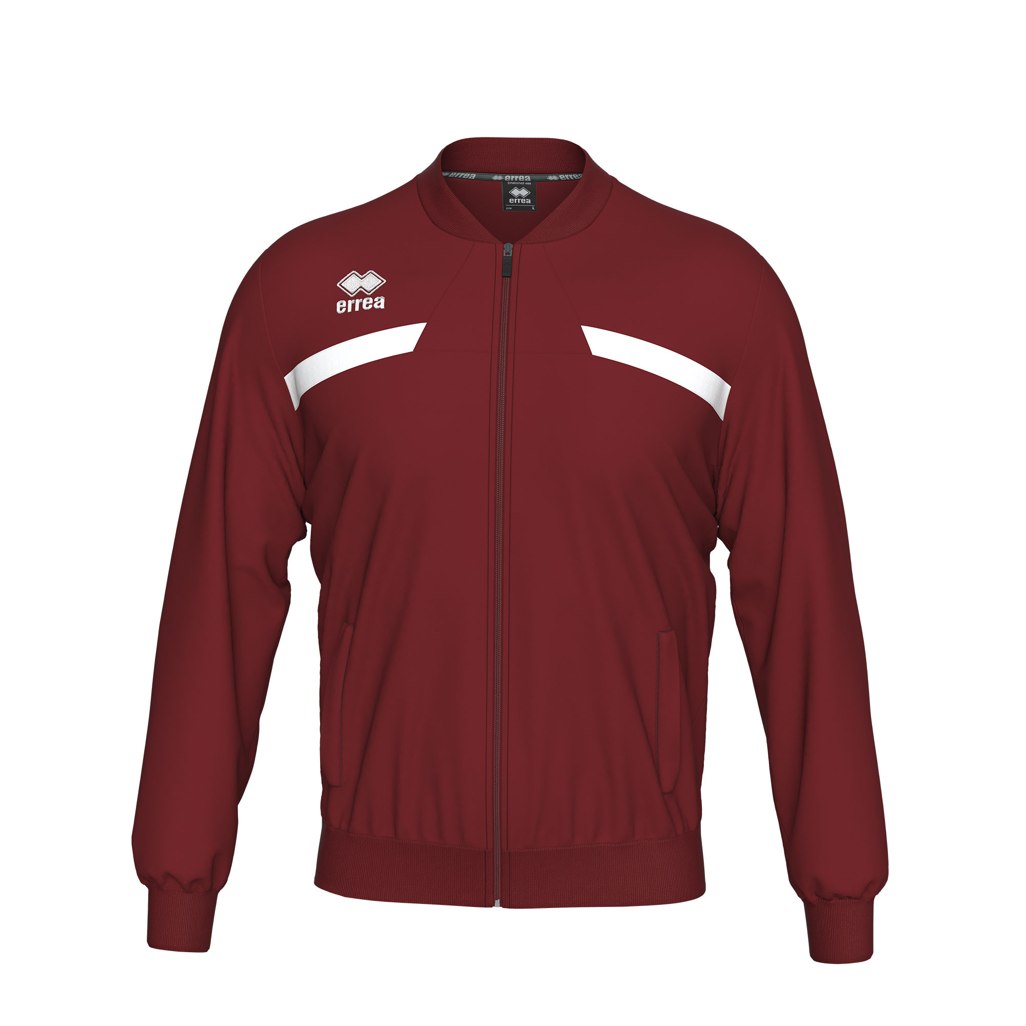 Errea Mick Tracksuit Top Maroon White Errea Mick Tracksuit Top Maroon White
