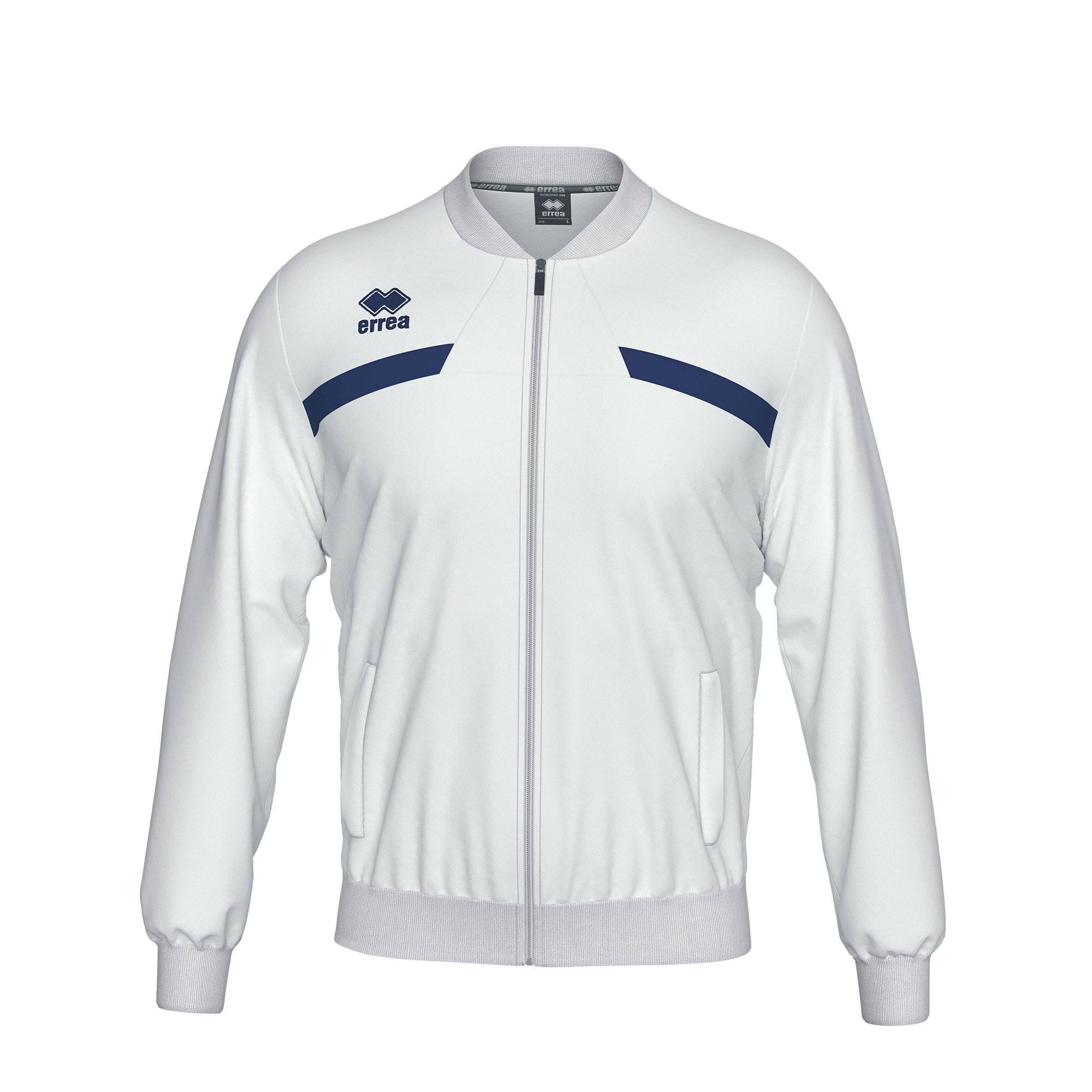 Errea Mick Tracksuit Top White Navy