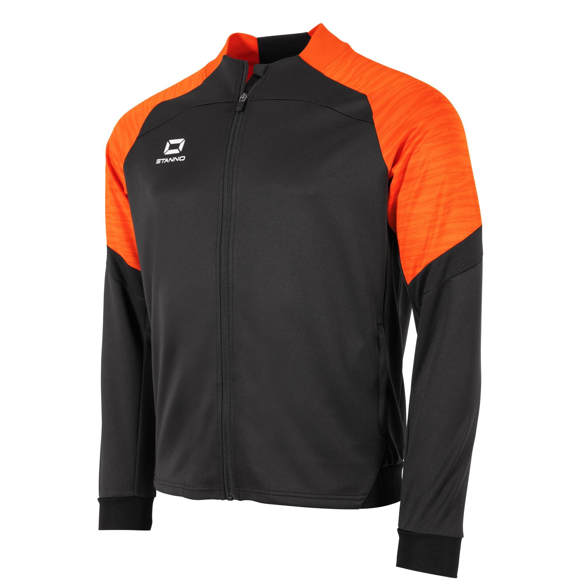 Stanno Bolt Full Zip Tracksuit Top Black Orange