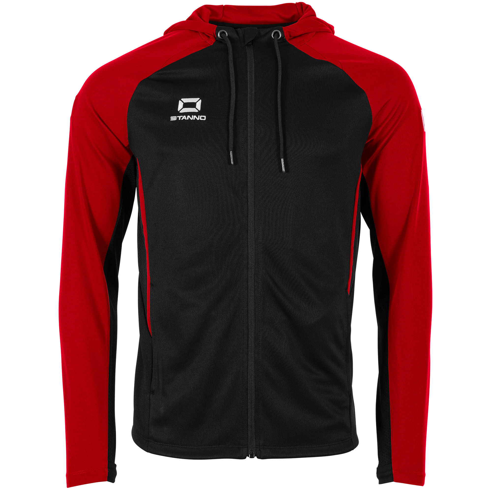 Stanno Stadio Full Zip Hoodie Black Red