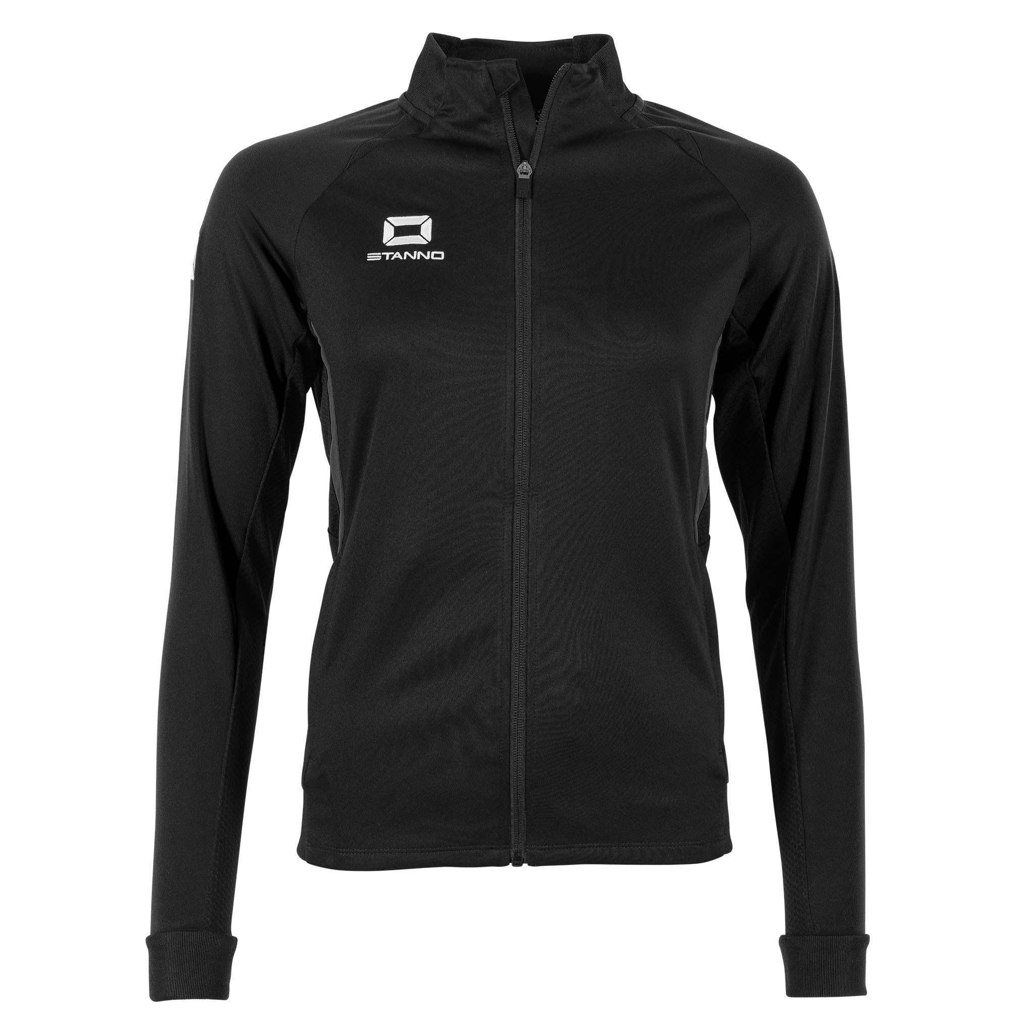 Stanno Stadio Ladies Full Zip Tracksuit Top Black Anthracite