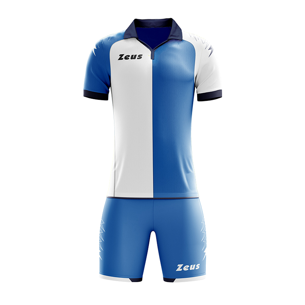 Zeus Gryfon Football Kit Blue White
