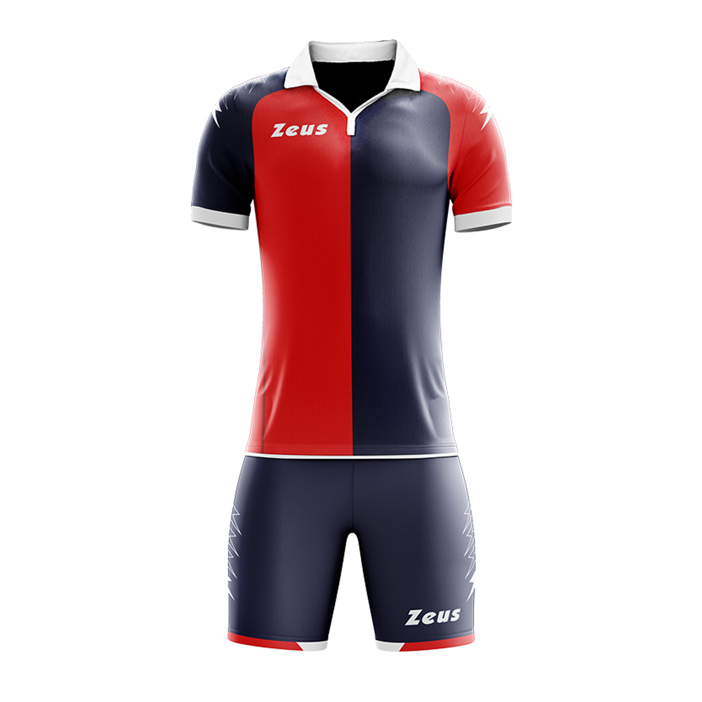 Zeus Gryfon Football Kit Navy Red