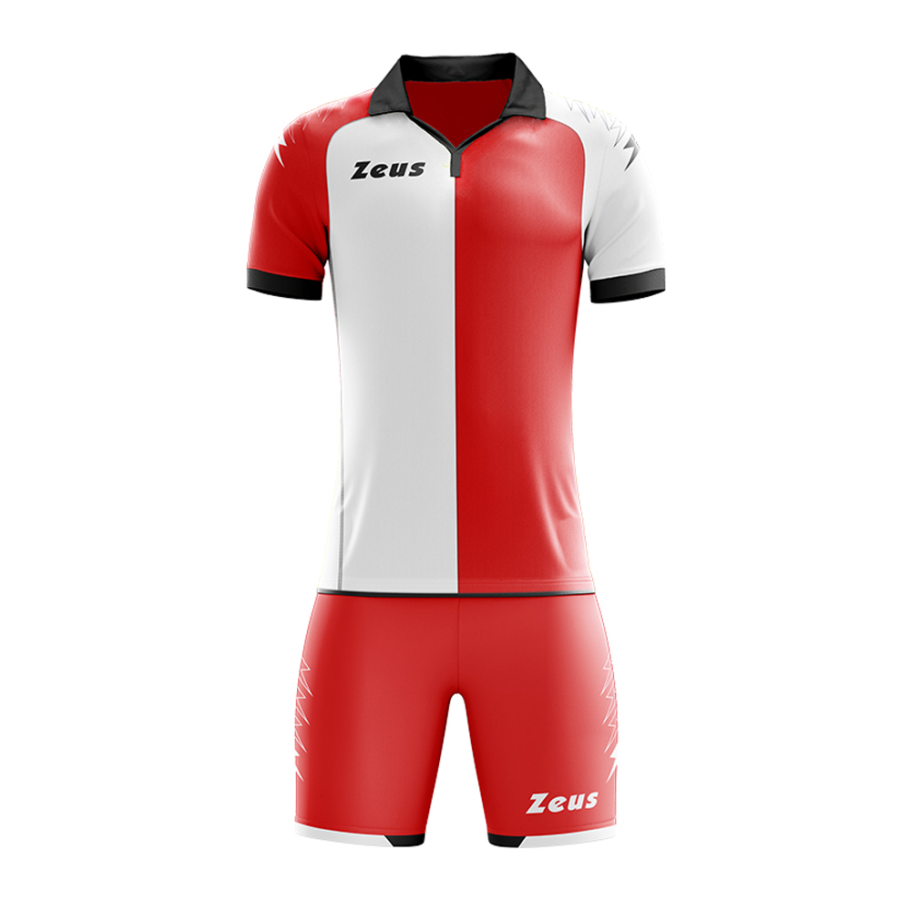 Zeus Gryfon Football Kit Red White
