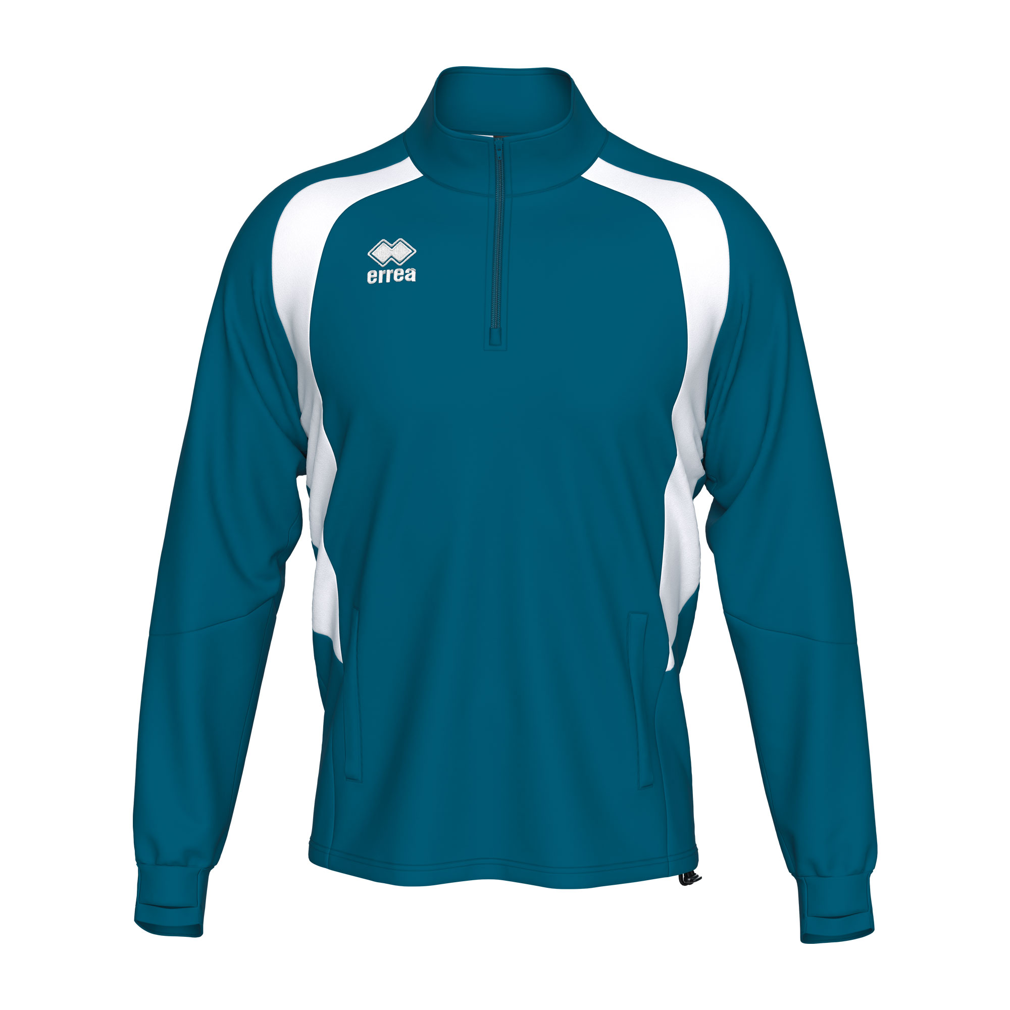 Errea Alfonso Quarter Zip Sweatshirt Petrol Blue White