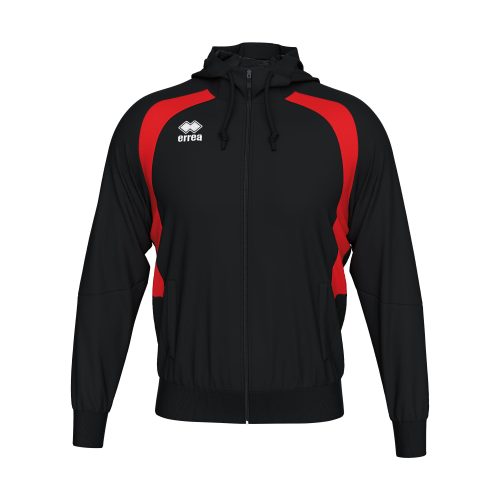 Errea Aris Hoodie Black Red